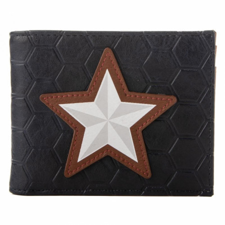 Captain America Mixed Material Bifold Wallet